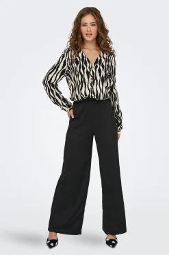 JDY Pantalón ancho textura^Mujer Pantalones