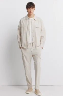 Springfield Pantal&oacute;n cargo lino slim fit^Hombre Lino|Pantalones