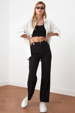 Trendyol Pantal&oacute;n cintura alta^Mujer Pantalones