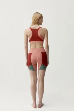 Born Living Yoga Pantal&oacute;n corto deportivo Darana coral rojo/verde^Mujer Deporte