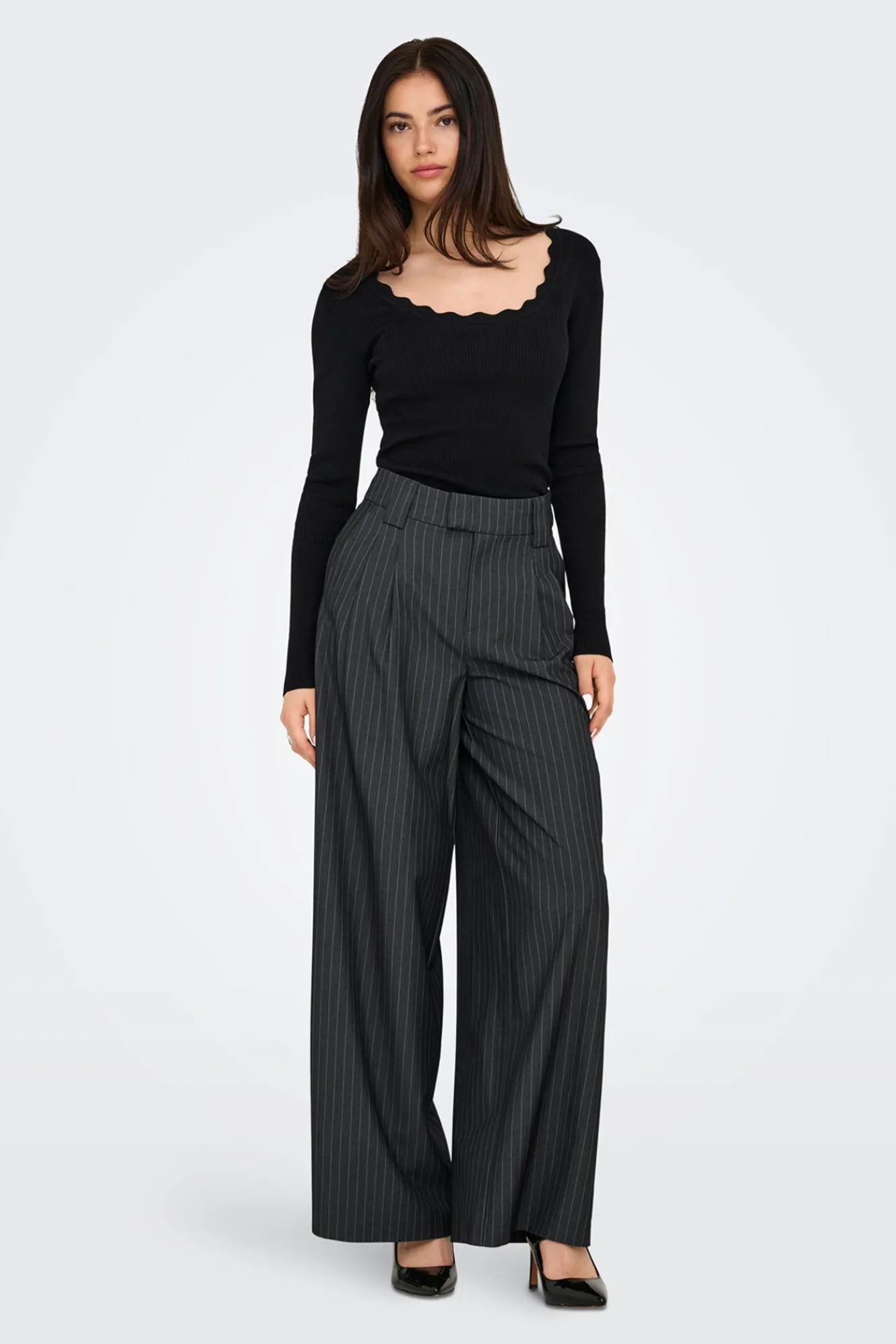 Only Pantalón de traje raya diplomática^Mujer Pantalones