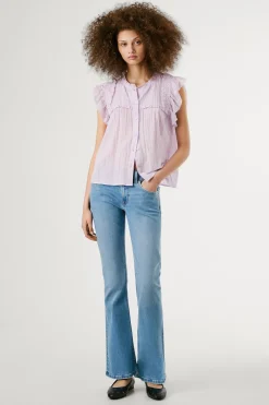 Pepe Jeans Pantalón denim flare tiro bajo Pimlico^Mujer Jeans