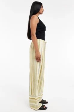 Topshop Pantal&oacute;n estampado de cord&oacute;n^Mujer Lino|Pantalones