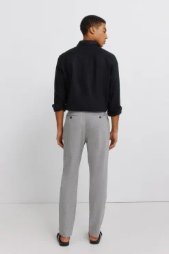 Springfield Pantal&oacute;n estructura lino comfort slim fit^Hombre Lino|Pantalones