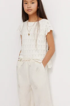 Springfield Kids Pantal&oacute;n fluido con bordados ni&ntilde;a^Niños Pantalones