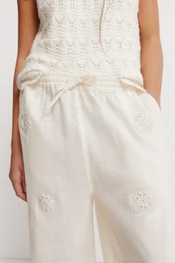 Springfield Kids Pantal&oacute;n fluido con bordados ni&ntilde;a^Niños Pantalones