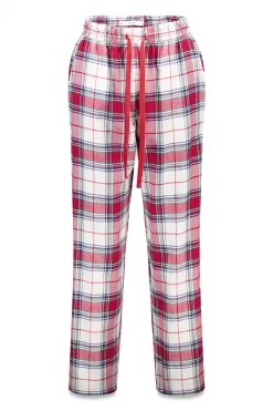 Women'secret Pantal&oacute;n largo algod&oacute;n franela cuadros rojo^Mujer Pijamas