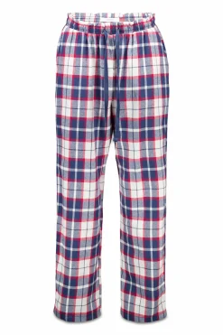 Women'secret Pantal&oacute;n largo 100% algod&oacute;n franela cuadros azul^Mujer Pijamas