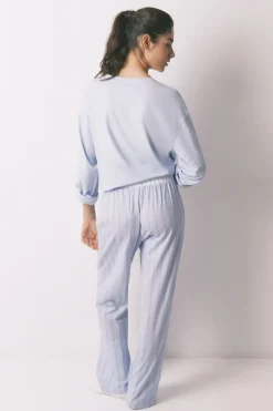 Women'secret Pantal&oacute;n largo 100% algod&oacute;n rayas azul^Mujer Pijamas