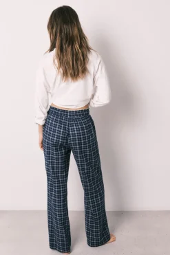 Women'secret Pantal&oacute;n largo azul cuadros^Mujer Pijamas