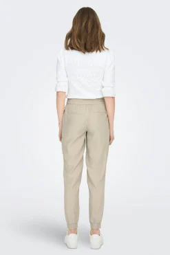 Only Pantal&oacute;n largo fluido de cintura el&aacute;stica^Mujer Pantalones