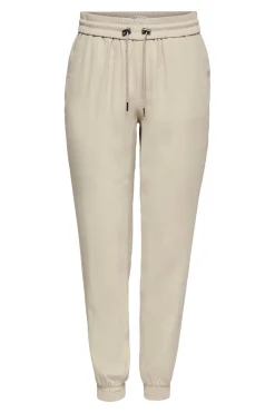 Only Pantal&oacute;n largo fluido de cintura el&aacute;stica^Mujer Pantalones