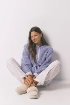 Women'secret Pantal&oacute;n largo franela print rayas multicolor^Mujer Pijamas