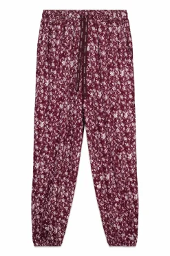 Women'secret Pantal&oacute;n largo granate flores^Mujer Pijamas