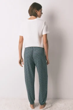 Women'secret Pantalón largo punto ante estampado corazones^Mujer Pijamas