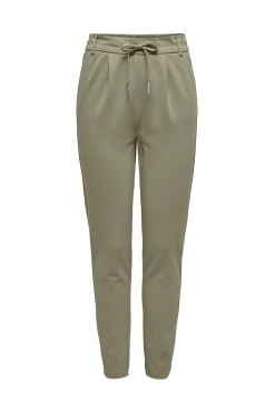 Only Pantal&oacute;n largo recto cintura alta el&aacute;stica^Mujer Pantalones