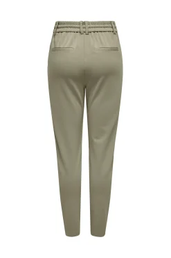 Only Pantal&oacute;n largo recto cintura alta el&aacute;stica^Mujer Pantalones