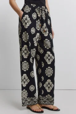 Springfield Pantal&oacute;n lino estampado^Mujer Lino|Pantalones