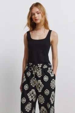 Springfield Pantal&oacute;n lino estampado^Mujer Lino|Pantalones