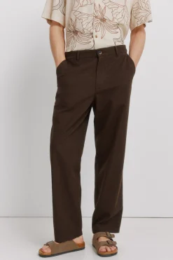 Springfield Pantal&oacute;n lino recto straight fit^Hombre Lino|Pantalones