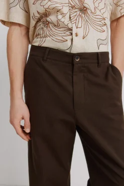 Springfield Pantal&oacute;n lino recto straight fit^Hombre Lino|Pantalones