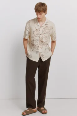 Springfield Pantal&oacute;n lino recto straight fit^Hombre Lino|Pantalones