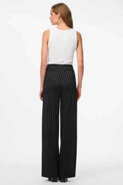 Pieces Pantal&oacute;n rayas tiro alto recto^Mujer Pantalones