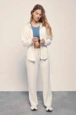 Dash and Stars Pantalón recto ancho tacto suave gris^Mujer Deporte