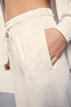 Dash and Stars Pantalón recto ancho tacto suave gris^Mujer Deporte