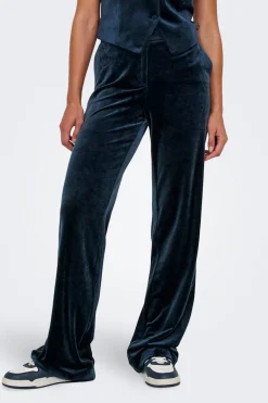 Only Pantal&oacute;n recto de terciopelo^Mujer Pantalones|Total Look