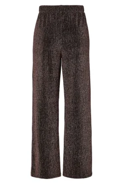 Pieces Pantal&oacute;n recto lurex el&aacute;stico^Mujer Pantalones