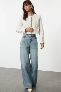 Trendyol Pantal&oacute;n vaquero Palazzo^Mujer Jeans|Pantalones