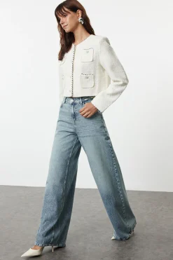 Trendyol Pantal&oacute;n vaquero Palazzo^Mujer Jeans|Pantalones