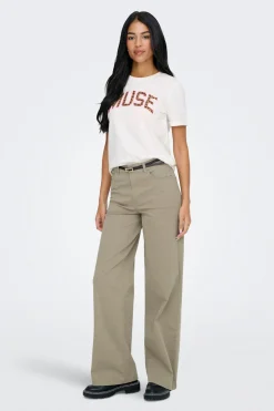 Only Pantalón wide con cinturón^Mujer Jeans