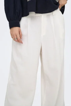 Only Pantal&oacute;n wide de lino^Mujer Lino