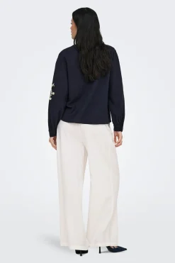 Only Pantal&oacute;n wide de lino^Mujer Lino