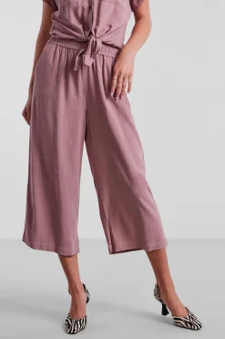 Pieces Pantalon culotte lino^Mujer Pantalones|Total Look