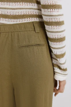 Springfield Pantalones de lino^Mujer Lino|Pantalones