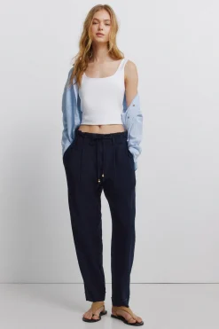 Springfield Pantalones de lino^Mujer Lino|Pantalones