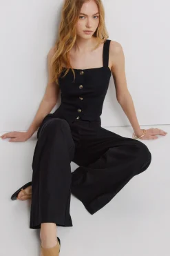 Springfield Pantalones de lino tailoring^Mujer Lino|Pantalones