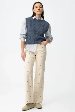 Tiffosi Pantalones vaqueros bordados^Mujer Pantalones