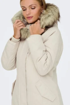 Only Parka con capucha con pelo^Mujer Abrigos