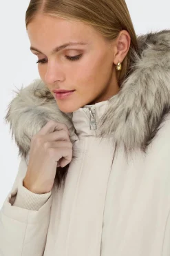Only Parka con capucha con pelo^Mujer Abrigos