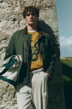 Springfield Parka corta cuello pana^Hombre Abrigos