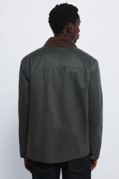 Springfield Parka corta cuello pana^Hombre Abrigos