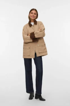 Vero Moda Parka encerada multibolsillos^Mujer Abrigos