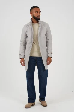 Brave Soul Parka larga cierre cremallera^Hombre Abrigos