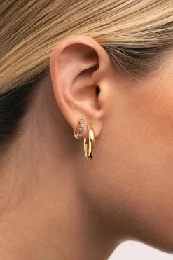 Singularu Pendiente Suelto Aro Scarlett Dance Baño Oro^Mujer Bisutería