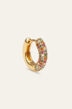 Singularu Pendiente Suelto Aro Scarlett Dance Ba&ntilde;o Oro^Mujer Bisutería