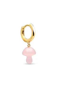 Singularu Pendiente Suelto Aro Seta Rosa Ba&ntilde;o Oro^Mujer Bisutería